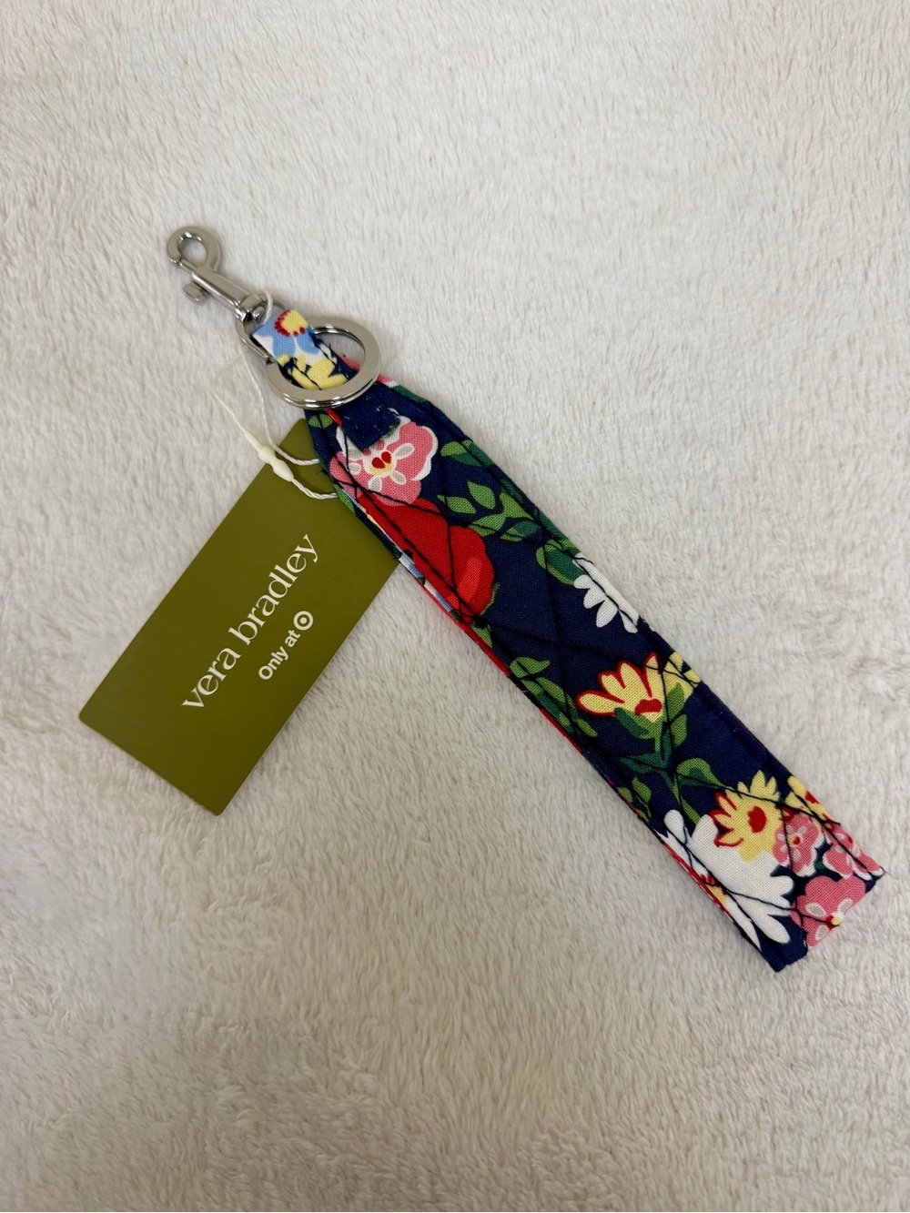 Vera Bradley Navy Floral Wristlet Strap